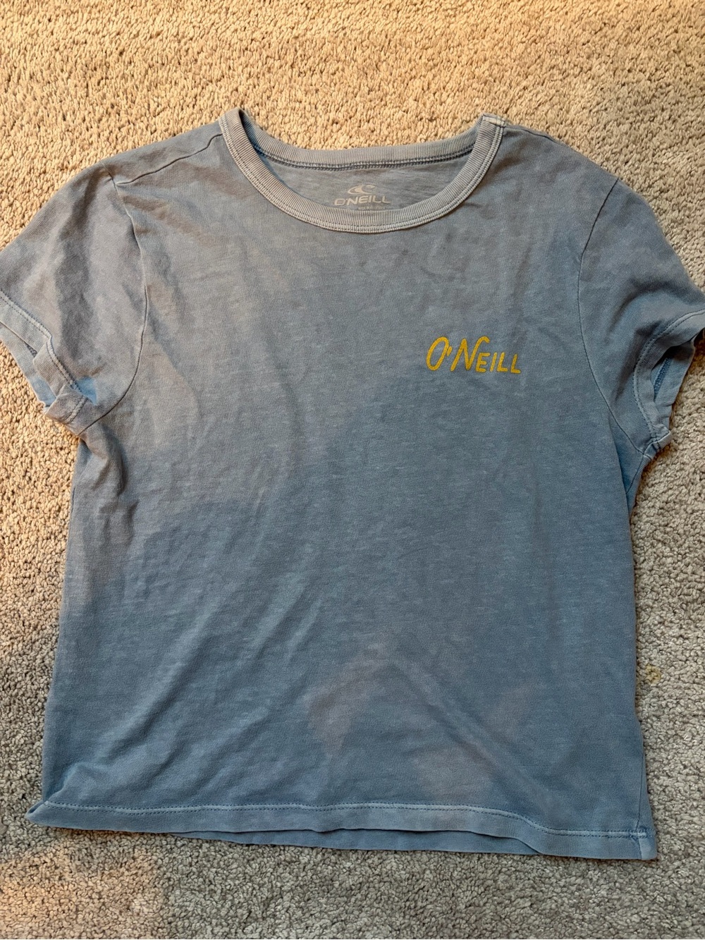 O'Neill Light Blue Short Sleeve Tee with Yellow Logo